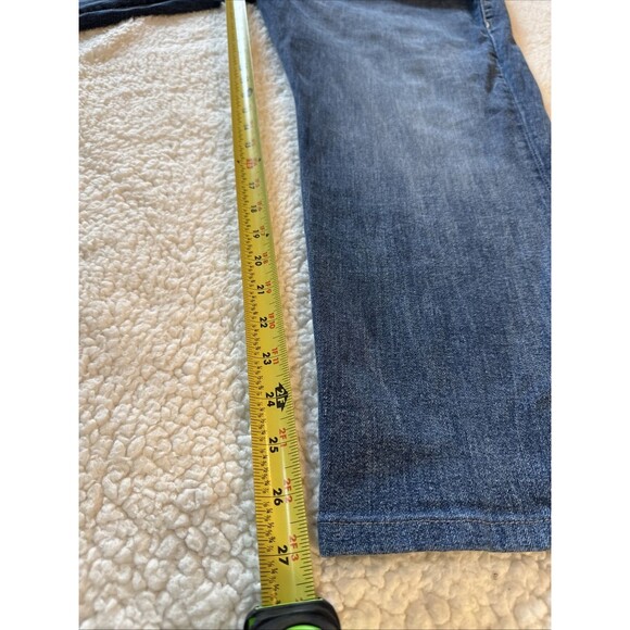 True Religion Mens 42 X 27(actual) Jeans Ricky Big T Flap Straight Thick Stitch - Picture 5 of 6